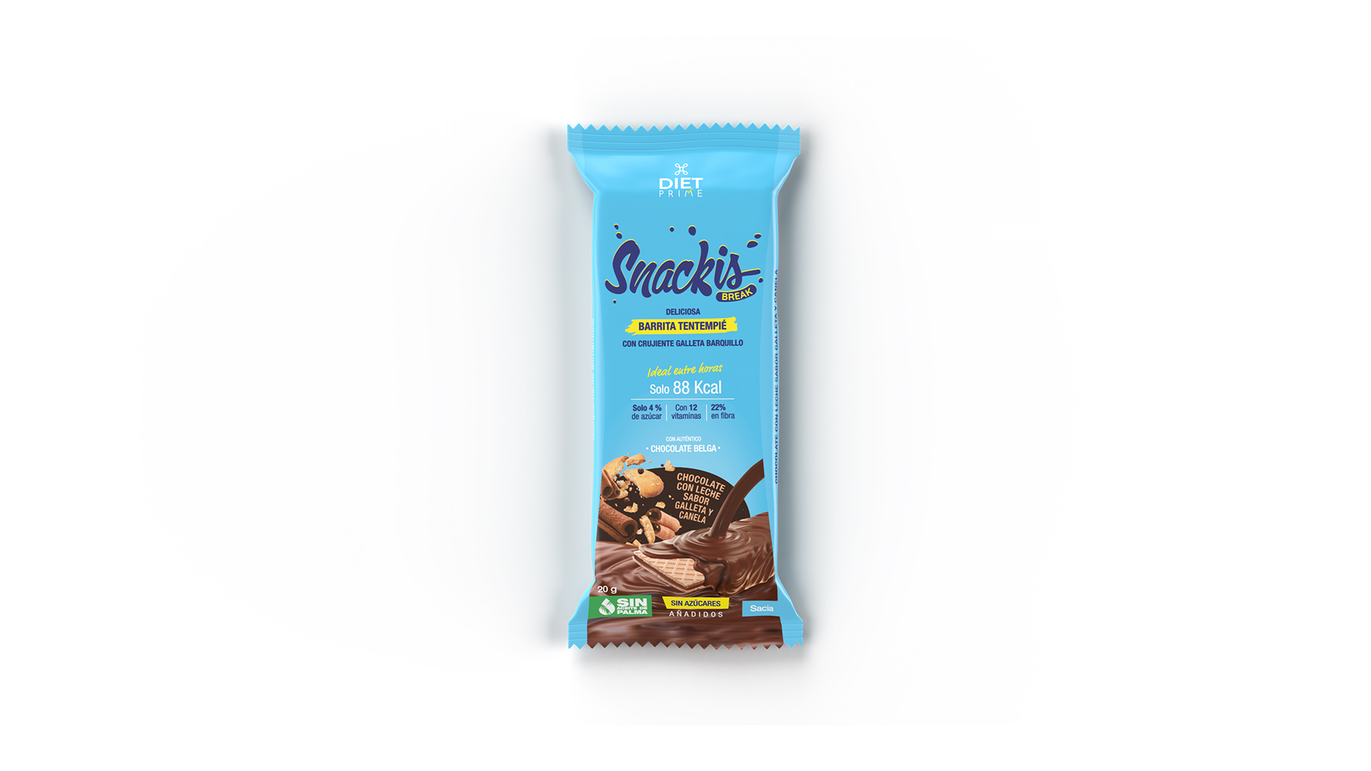 Snackis choco leche sabor galleta y canela