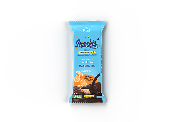 Snackis choco negro sabor naranja