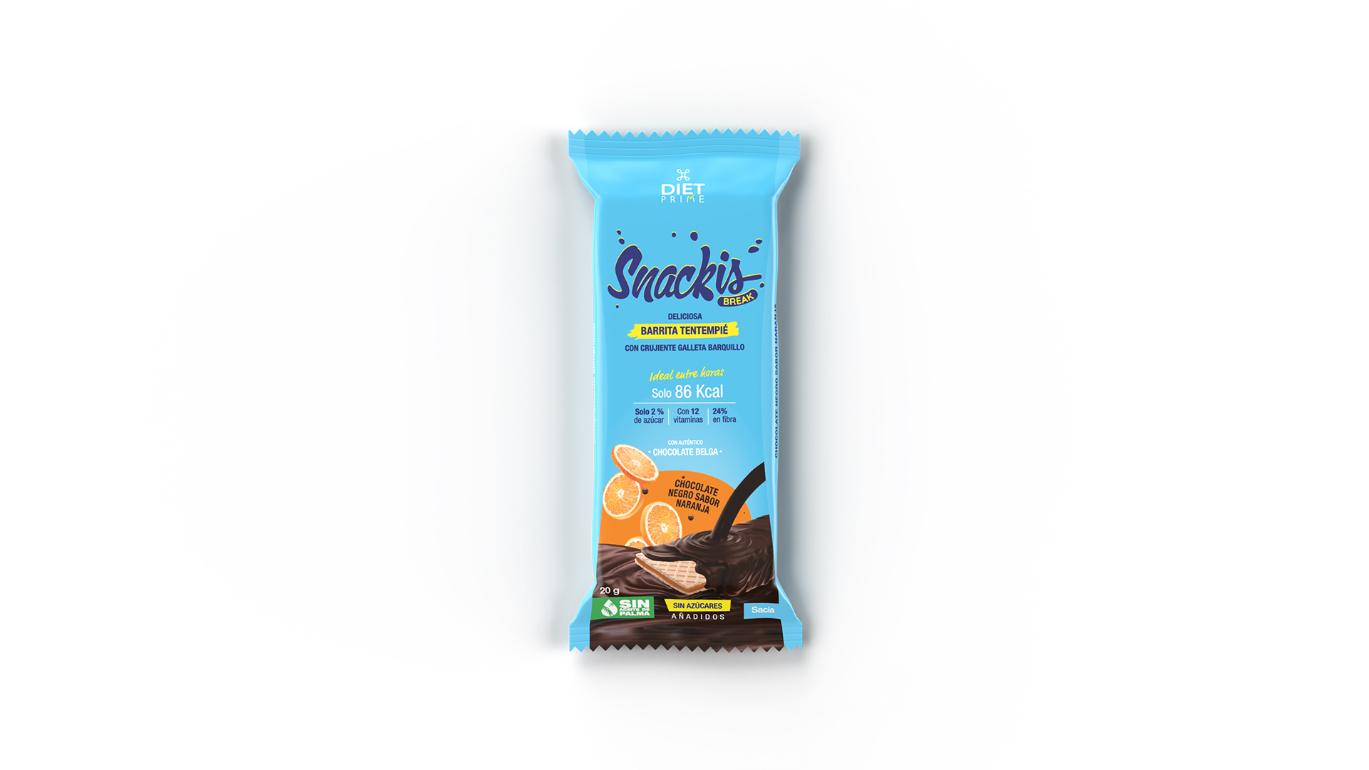 Snackis choco negro sabor naranja